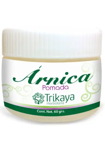 Pomada de Árnica, excelente en desinflamar dolor por golpes, moretones y relajación muscular.