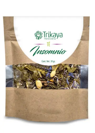 Té insomnio Trikaya Herbolaria. Ideal para conciliar el sueño, reducir el estrés, relajación y calma.